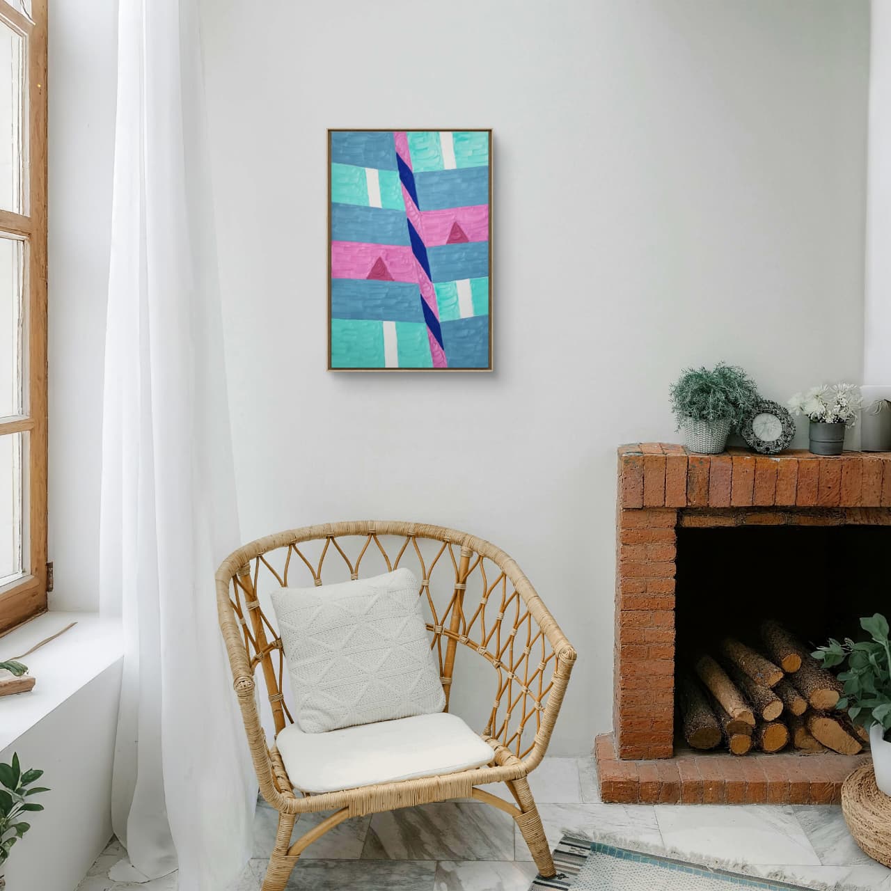 Têmpera Sobre Tela - 60 x 40 - Zi Facella - Imagem 2