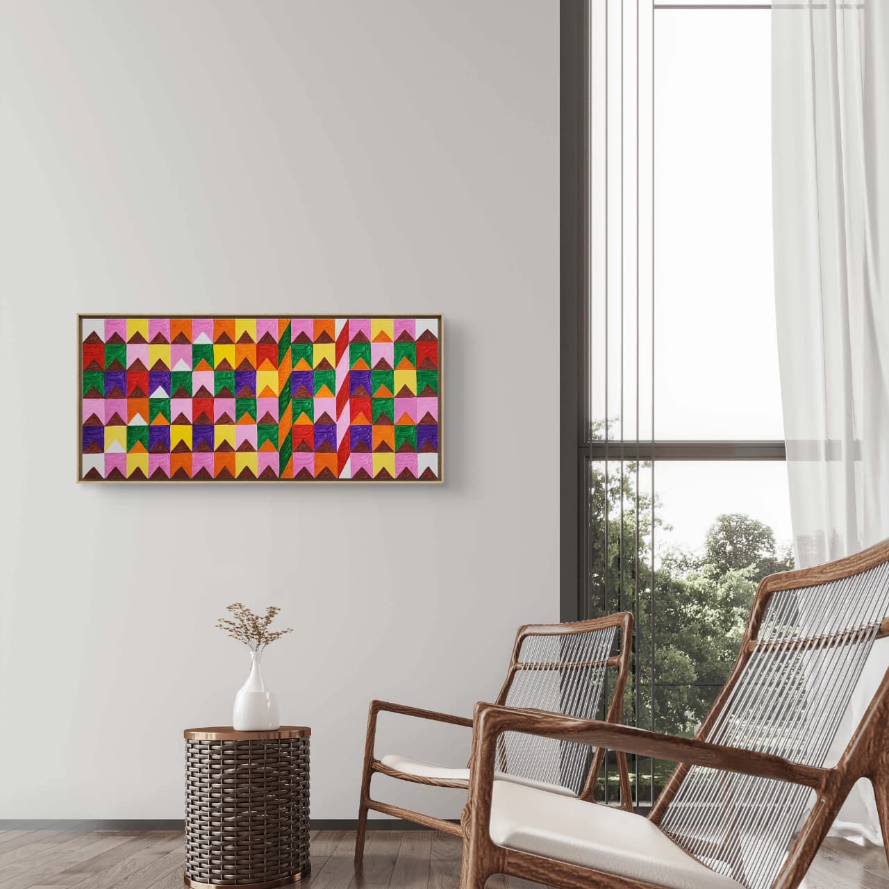 Têmpera Sobre Tela - 60 x 130 - Zi Facella - Imagem 3