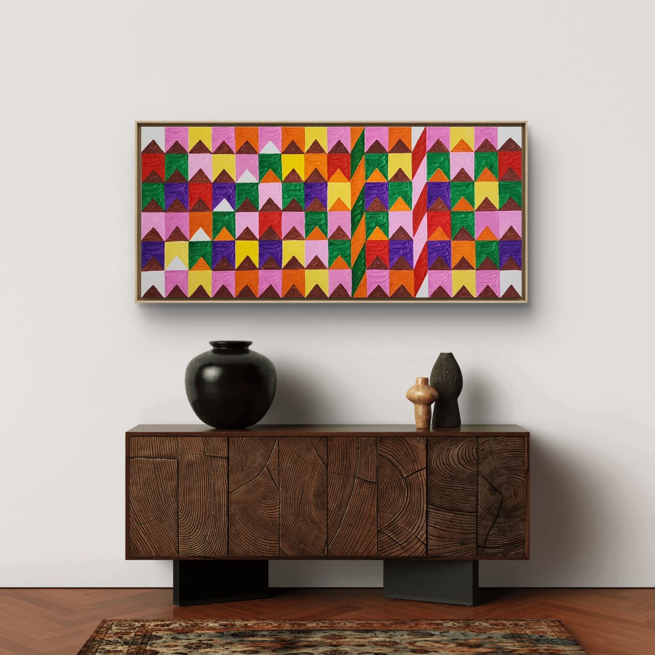 Têmpera Sobre Tela - 60 x 130 - Zi Facella - Imagem 2